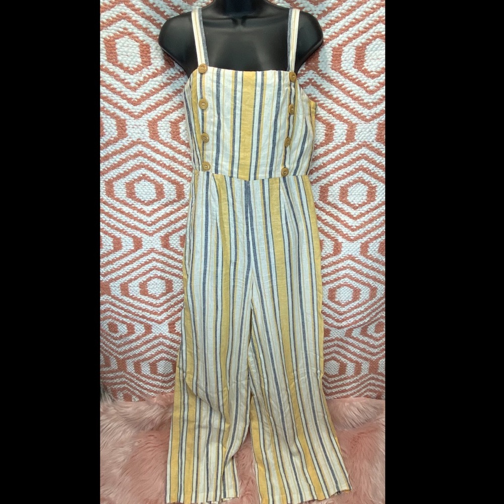 Forever 21 Yellow/White Romper